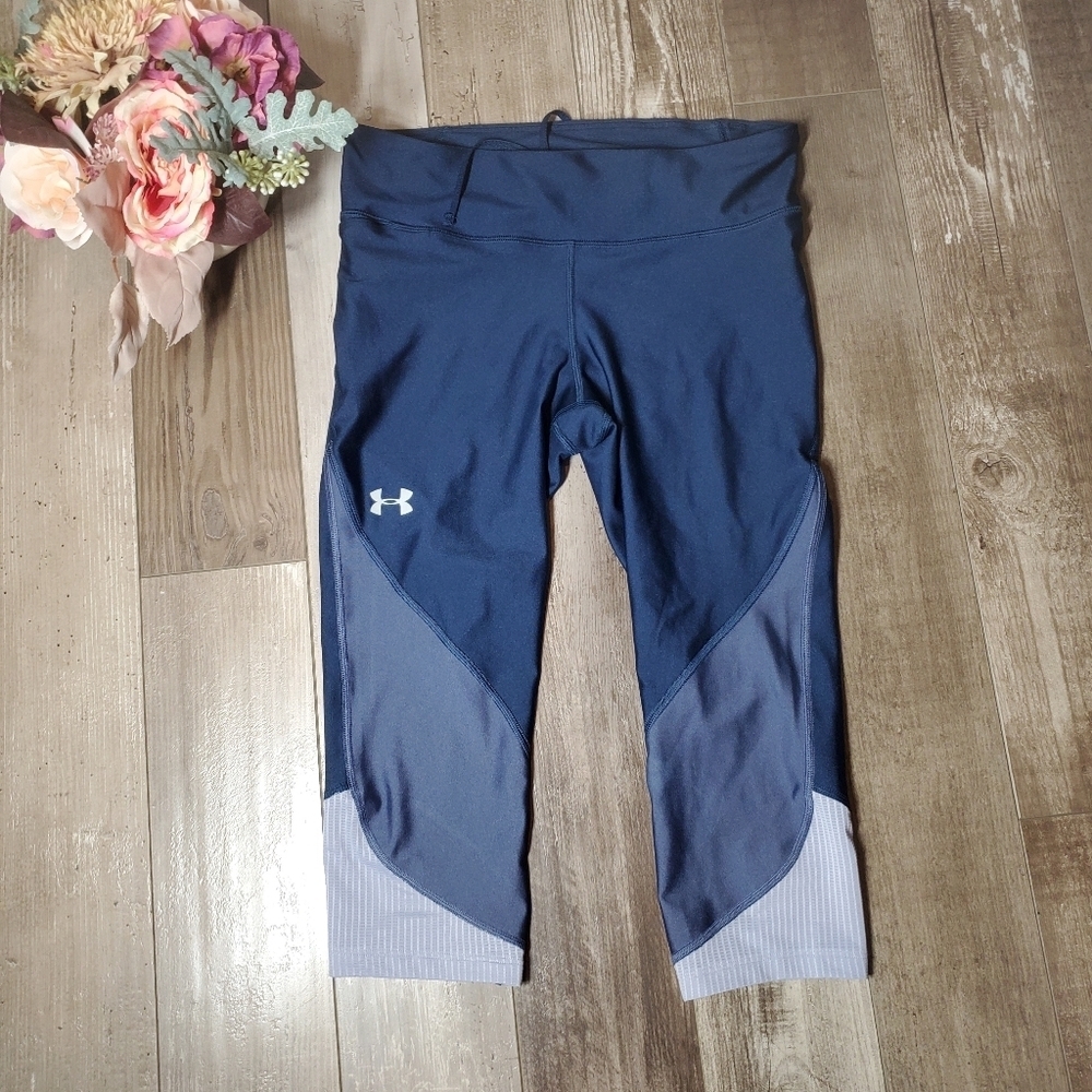 Under Armour Heat Gear Compression Pants Women's Size Large Colorblock Legging